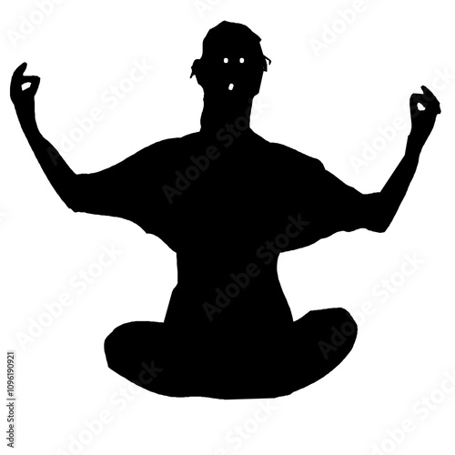 illustration de personne, homme et femme pratiquant activité de fitness, silhouette noire