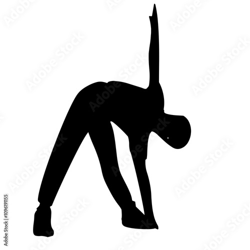 illustration de personne, homme et femme pratiquant activité de fitness, silhouette noire