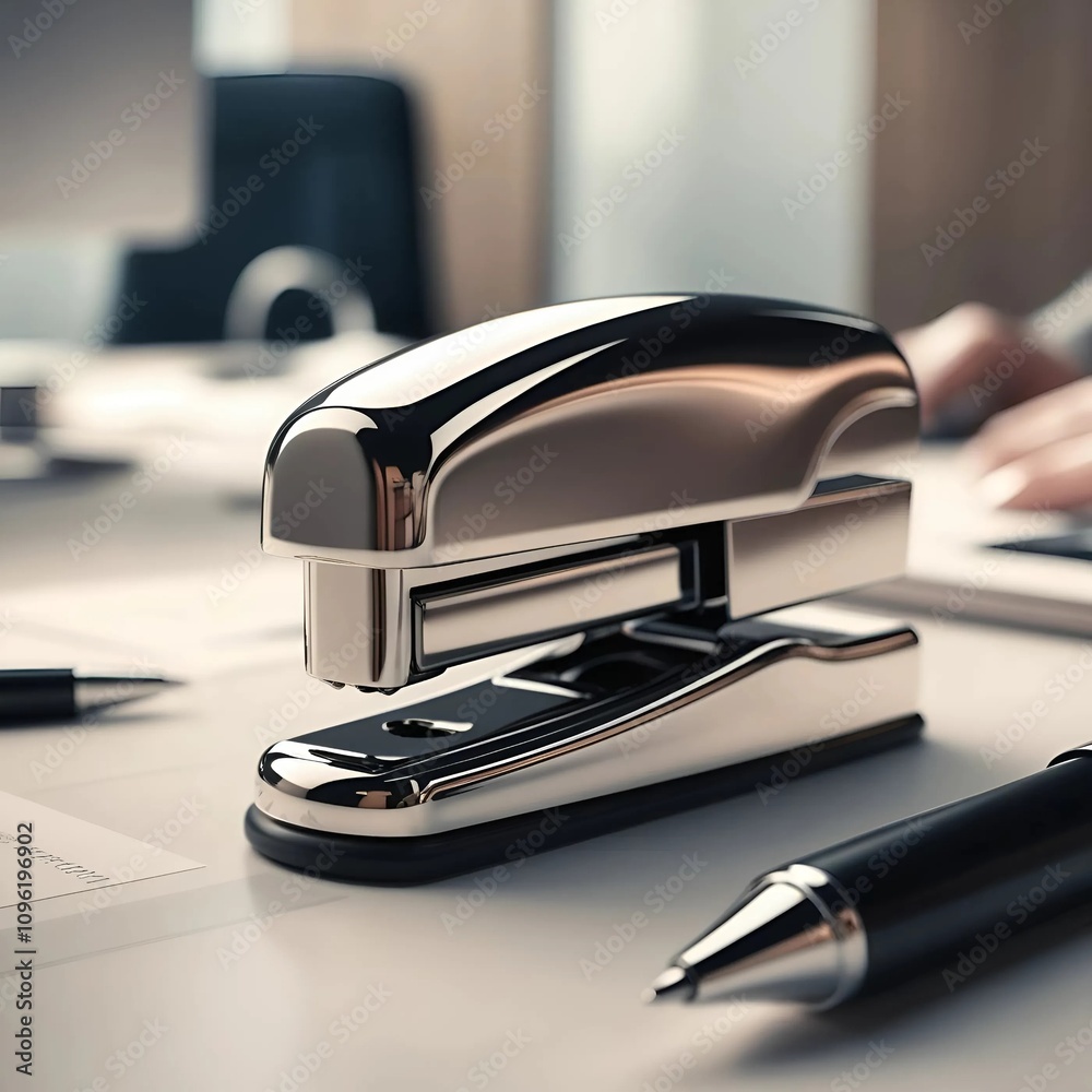 Close-up of stapler on office desk Close-up of stapler on office desk