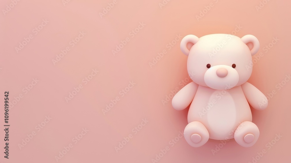Pink Teddy Bear on Pink Background. Pink Teddy Bear on Pink Background.
