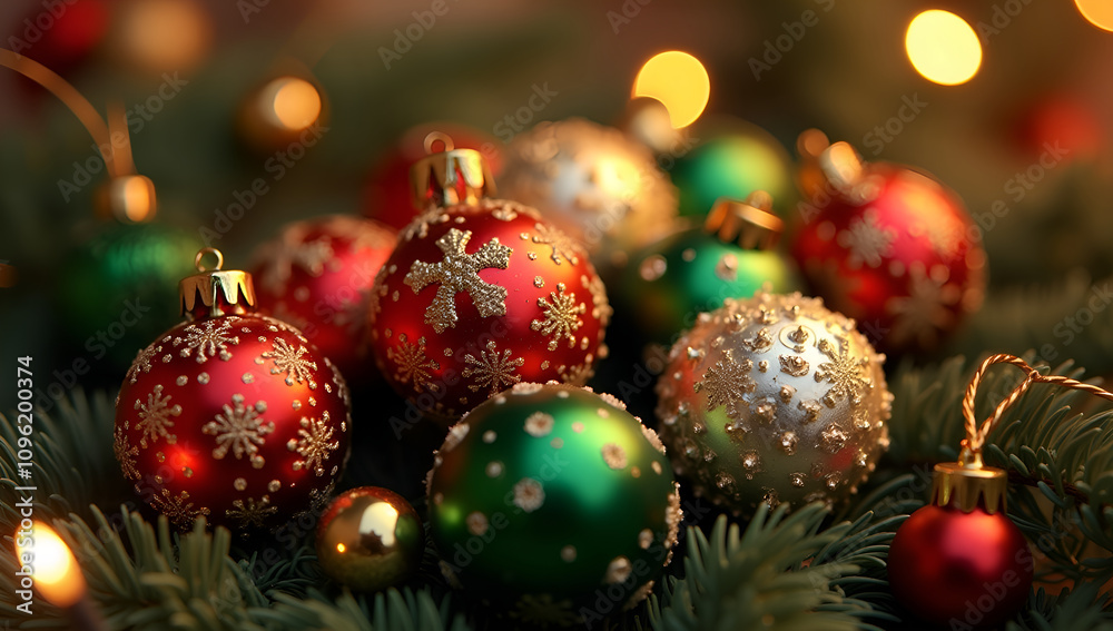 Festive Candy Ornaments Adorning Christmas Pine Festive Candy Ornaments Adorning Christmas Pine