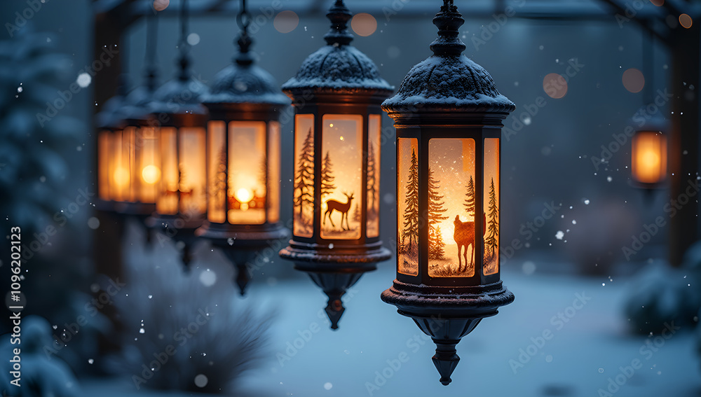 Winter Tales: Lanterns Casting Shadows of Seasonal Wonder Winter Tales: Lanterns Casting Shadows of Seasonal Wonder