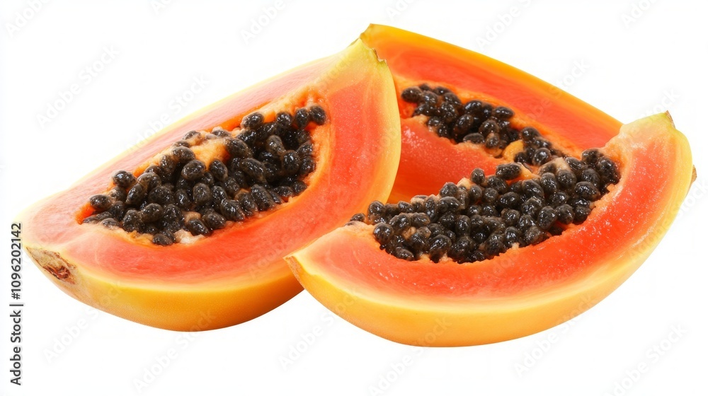 Fresh Papaya Slices - A Tropical Delight Fresh Papaya Slices - A Tropical Delight