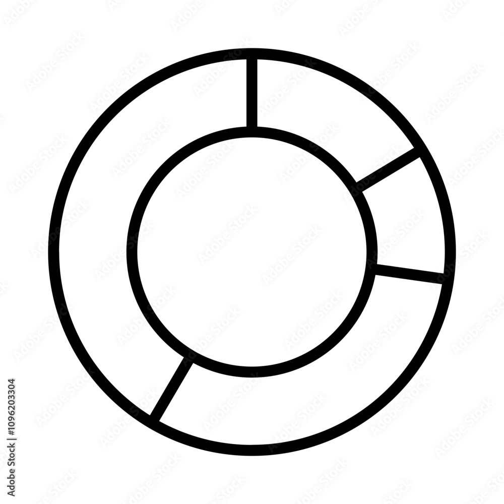 Single black pie graph line icon, simple diagram infographic flat design vector pictogram, interface elements for app logo web button ui ux isolated on white background Single black pie graph line icon, simple diagram infographic flat design vector pictogram, interface elements for app logo web button ui ux isolated on white background