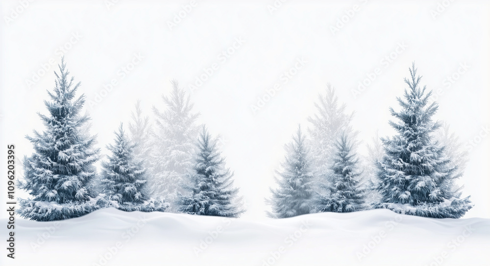 Naklejka premium winter landscape with snow