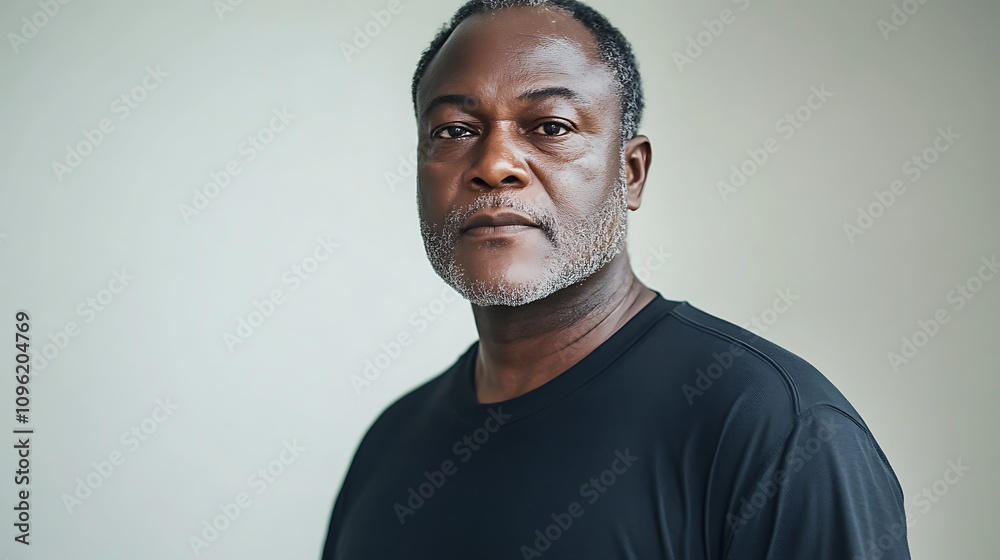 Portrait of a Man Against a Neutral Background. AI Generated Portrait of a Man Against a Neutral Background. AI Generated