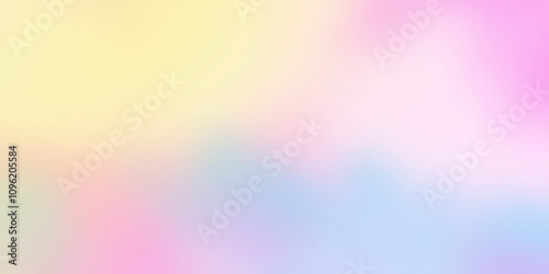 Smooth and blurry colorful gradient mesh background. Modern bright rainbow colors. Easy editable soft colored vector banner template.