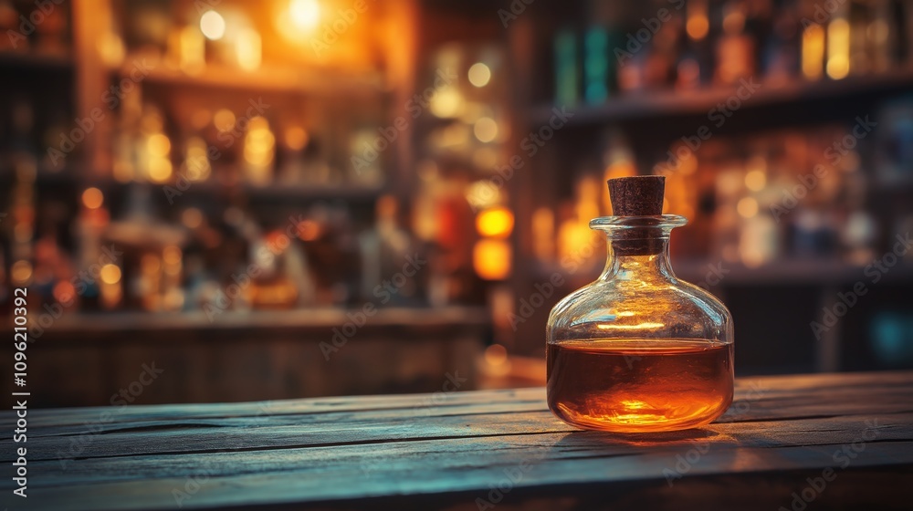 Enchanting Potion Bottle with Swirling Liquid Enchanting Potion Bottle with Swirling Liquid