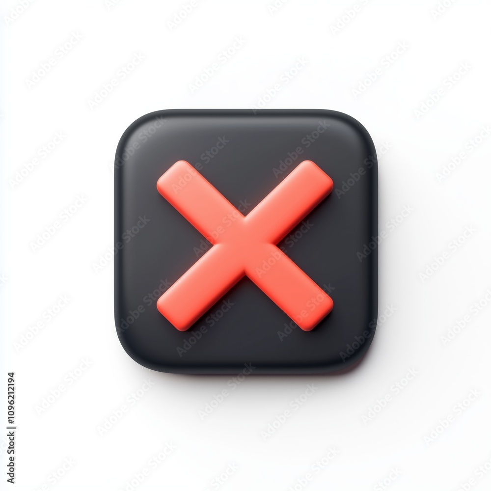 3d check wrong icon isolated on white background. negative check list button choice for false, correct, tick, problem, fail on application. emergency icon vector with shadow 3D rendering illustration 3d check wrong icon isolated on white background. negative check list button choice for false, correct, tick, problem, fail on application. emergency icon vector with shadow 3D rendering illustration