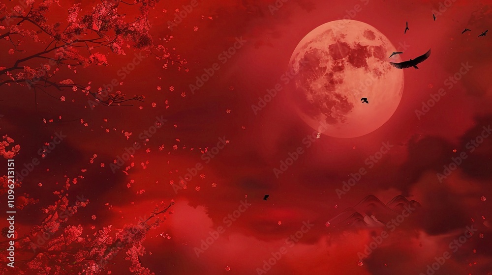 Red Mid Autumn Festival Background - A Captivating and Festive Visual Representation. The Vibrant Red Color of the Mid Autumn Festival Background, with Its Symbolic Elements like Lanterns and Mooncake Red Mid Autumn Festival Background - A Captivating and Festive Visual Representation. The Vibrant Red Color of the Mid Autumn Festival Background, with Its Symbolic Elements like Lanterns and Mooncake