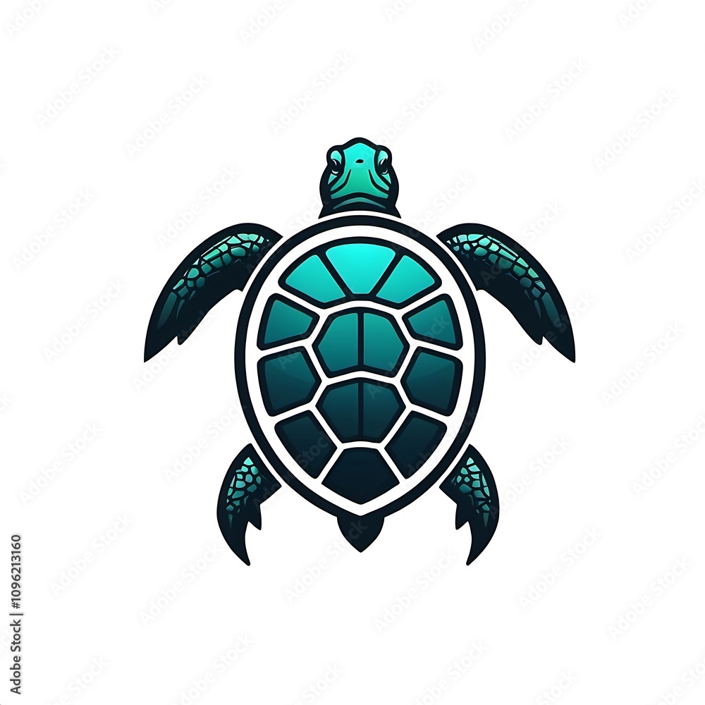 Obraz premium Turtle design logo icon isolated on white background 