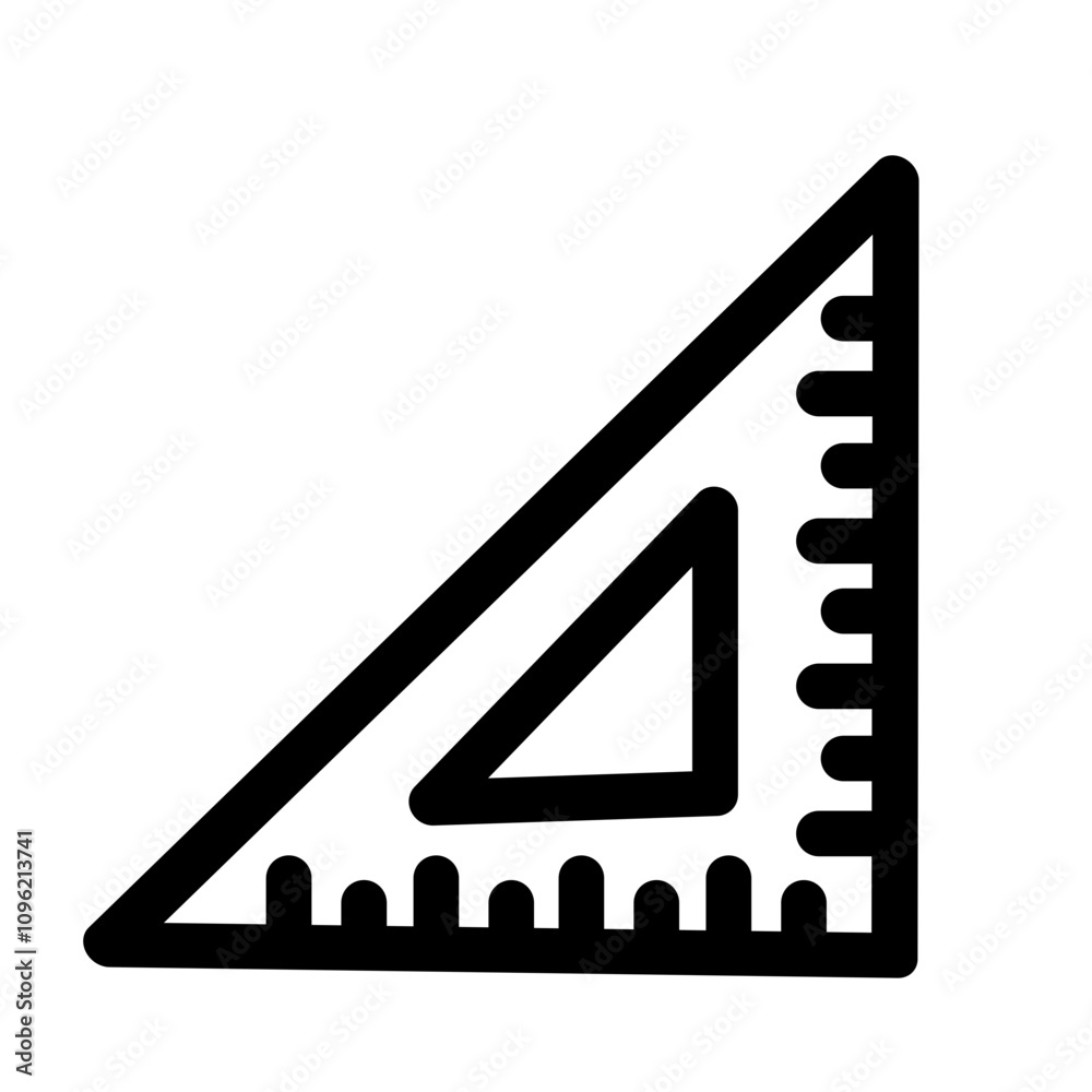 Set square icon symbol - modern education or office icon symbol Set square icon symbol - modern education or office icon symbol