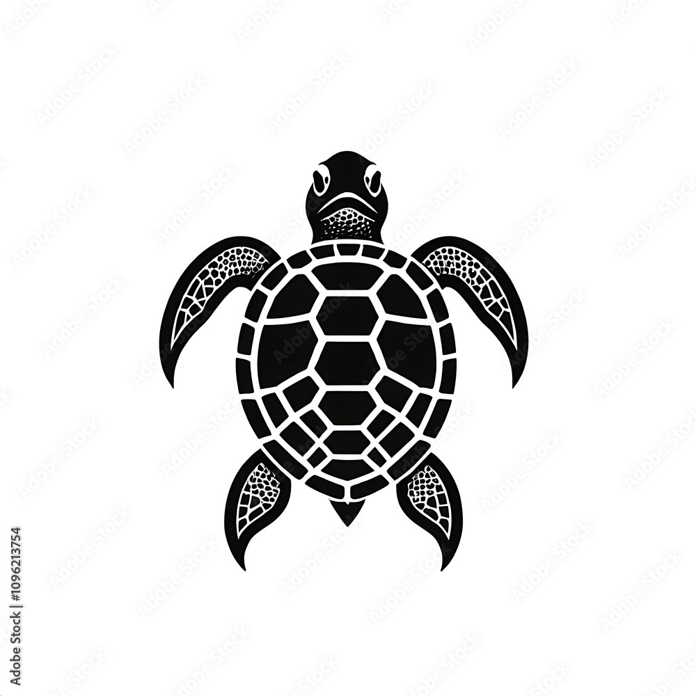 Obraz premium Turtle design logo icon isolated on white background