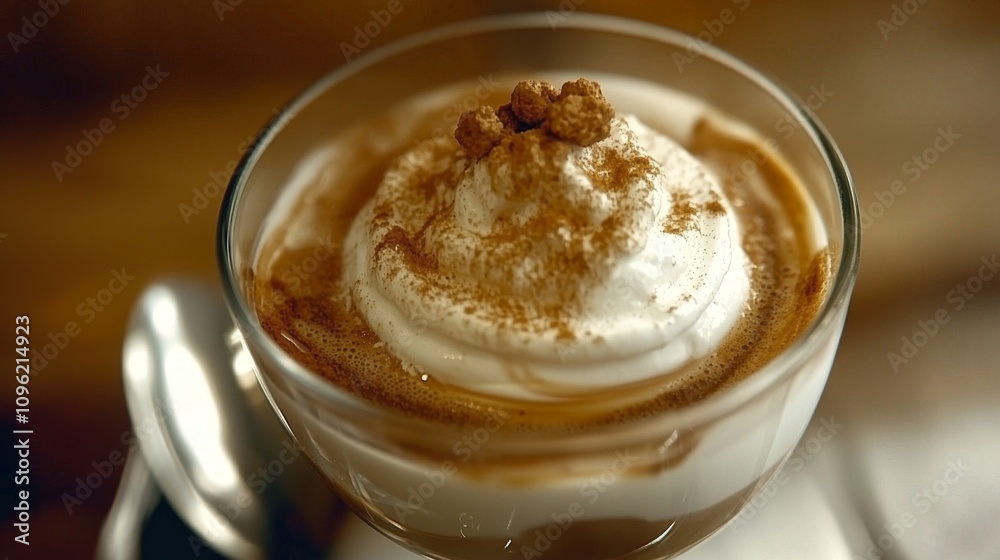 Creamy Coffee Dessert with Tasty Toppings Creamy Coffee Dessert with Tasty Toppings