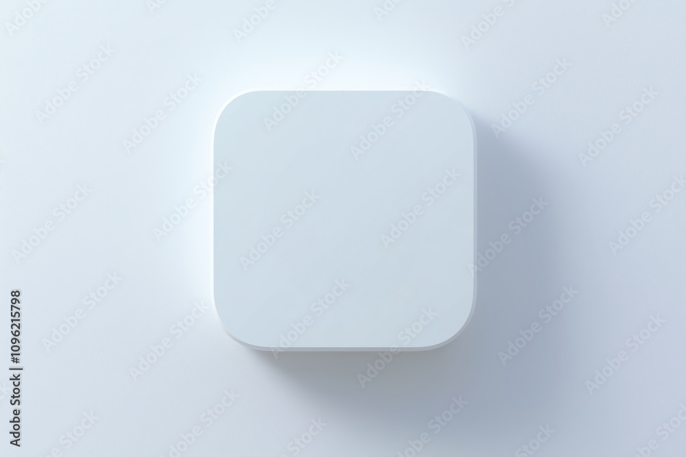 Application Realistic Icon Blank Template Mockup White Application Realistic Icon Blank Template Mockup White