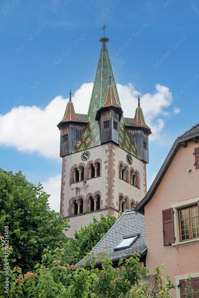 Fototapeta premium Église Saint-Georges à Châtenois construite en 1759 en style roman 
