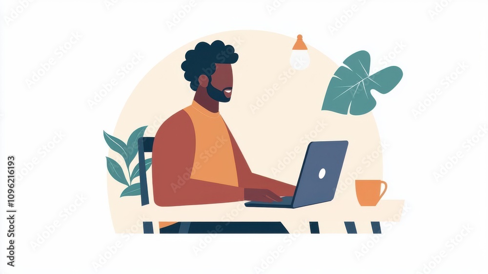 Employee using video conferencing instead of traveling, symbolizing reduced travel expenses   virtual meetings, travel cost reduction