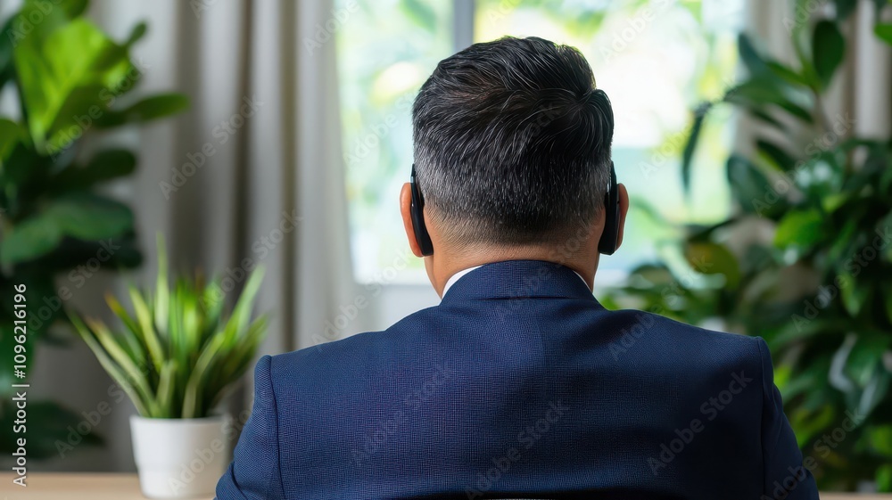 Employee using video conferencing instead of traveling, symbolizing reduced travel expenses virtual meetings, travel cost reduction Employee using video conferencing instead of traveling, symbolizing reduced travel expenses virtual meetings, travel cost reduction