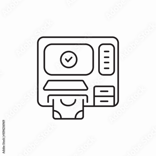 atm cash out icon sign vector