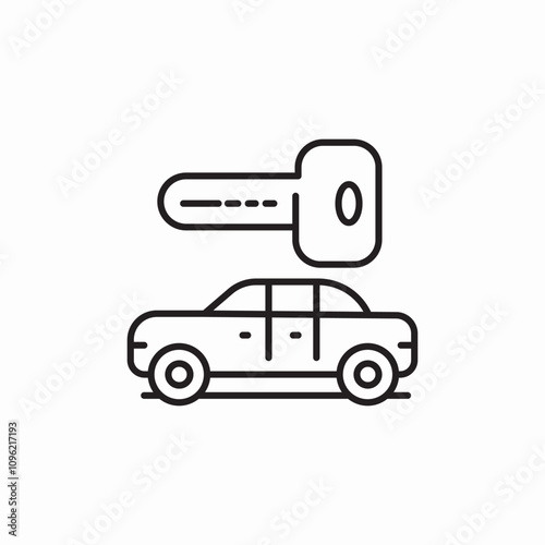 car key icon sign vector