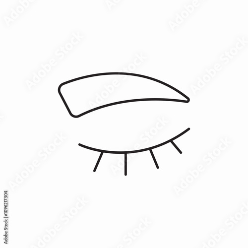 closed eye icon sign vector