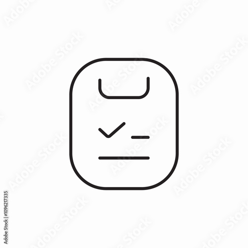 clipboard check mark icon sign vector