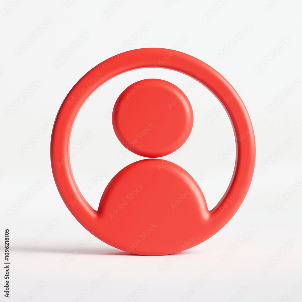 Follower symbol or icon on white background. 3d rendering. Social media concept. Follower symbol or icon on white background. 3d rendering. Social media concept.