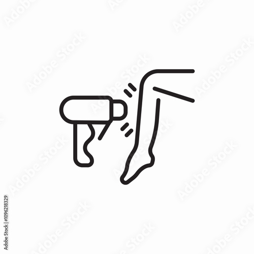 leg hair removal icon sign vector