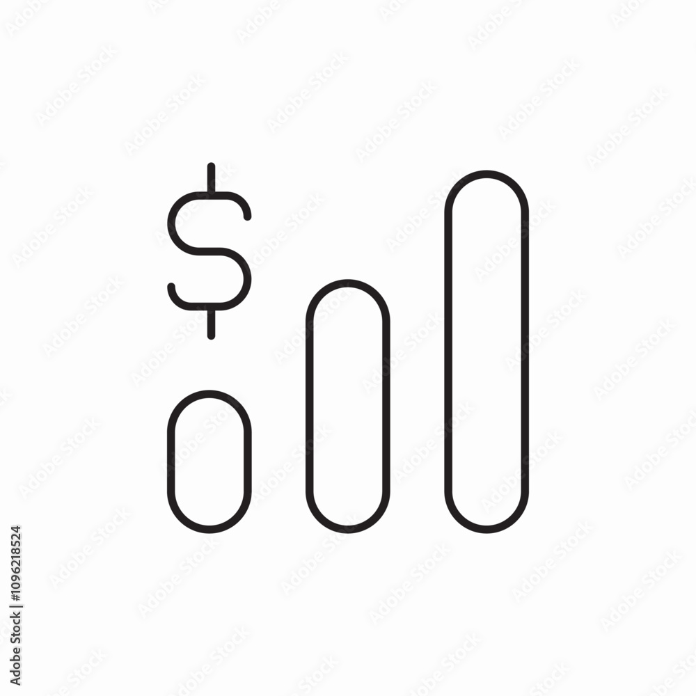 money ascending icon sign vector money ascending icon sign vector