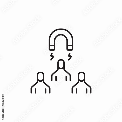 recruitment magnet swap employee icon sign vector