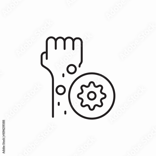 spots on arm icon sign vector