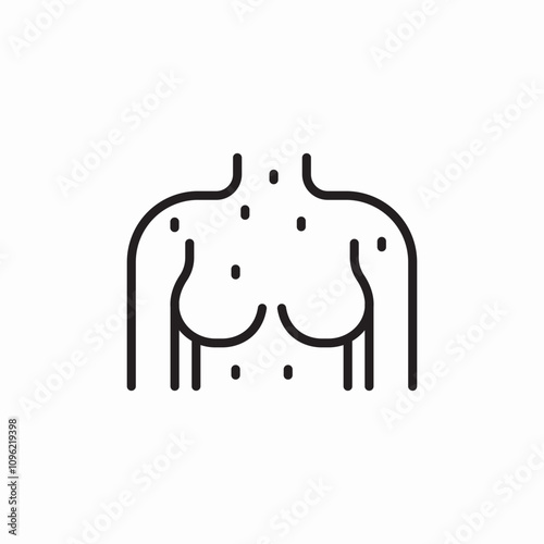 spot on body female icon sign vector