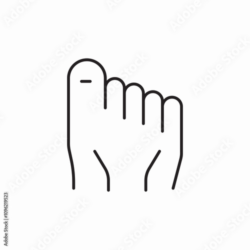 toe foot icon sign vector