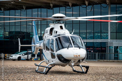 helicopter at the airport