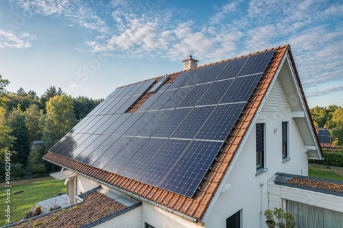 solar panels on roof
