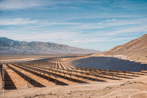solar farm in desert