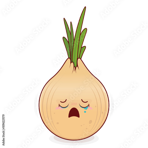 onion crying face cartoon cute
