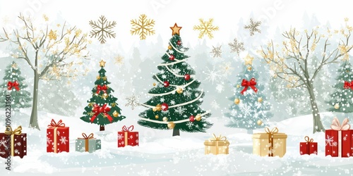 a festive Christmas tree, full of holiday decorations and vibrant ornaments, bringing warmth and cheer to the Christmas celebration with a traditional Xmas vibe.