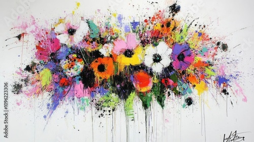 Beautiful flower image arrangement elements