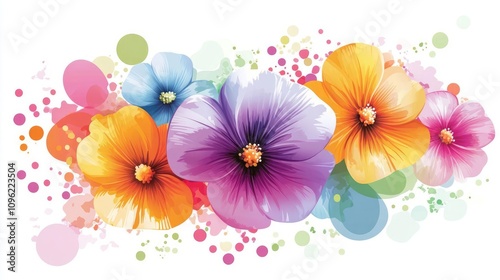 Beautiful flower image arrangement elements