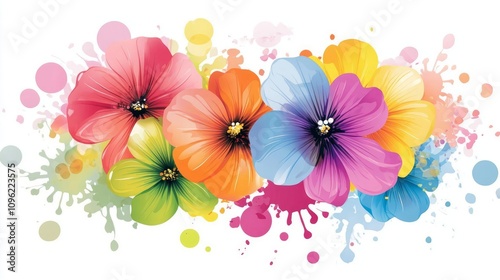 Beautiful flower image arrangement elements