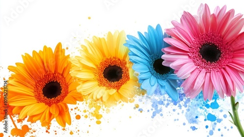 Beautiful flower image arrangement elements