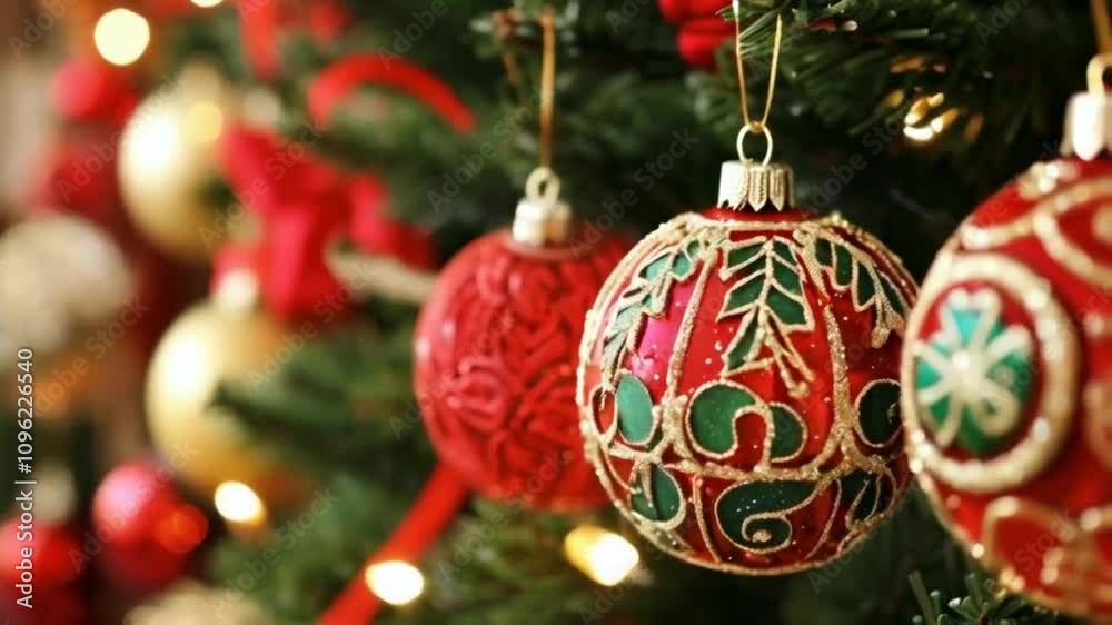 Close-Up of Handmade Christmas Ornaments Close-Up of Handmade Christmas Ornaments