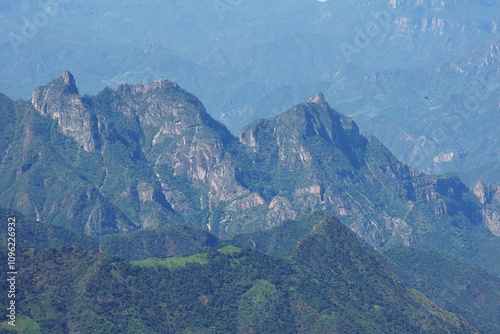 Landscape of the Devil's Backbone, Route N40, Durango, Mexico photo