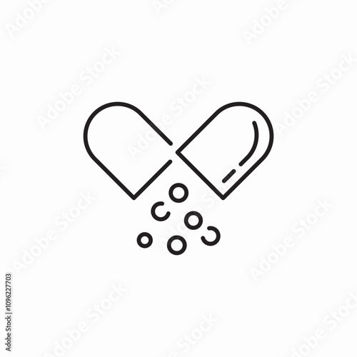 capsule content icon sign vector