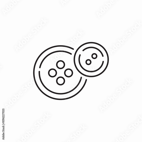 clothes buttons icon sign vector