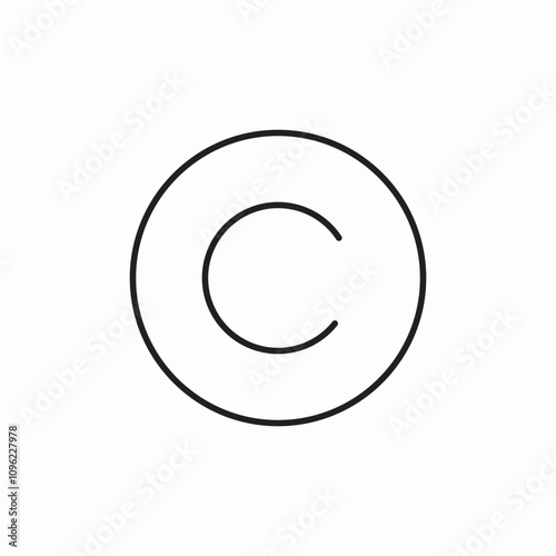 copyright symbol icon sign vector