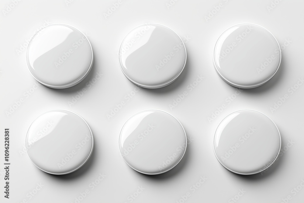 Web embossed 3d buttons. White blank 3d icons Web embossed 3d buttons. White blank 3d icons