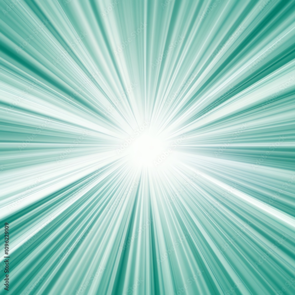 Abstract light burst with teal and white rays, creating a dynamic visual effect. Abstract light burst with teal and white rays, creating a dynamic visual effect.