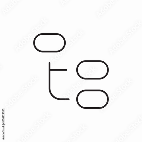 project structure schema icon sign vector
